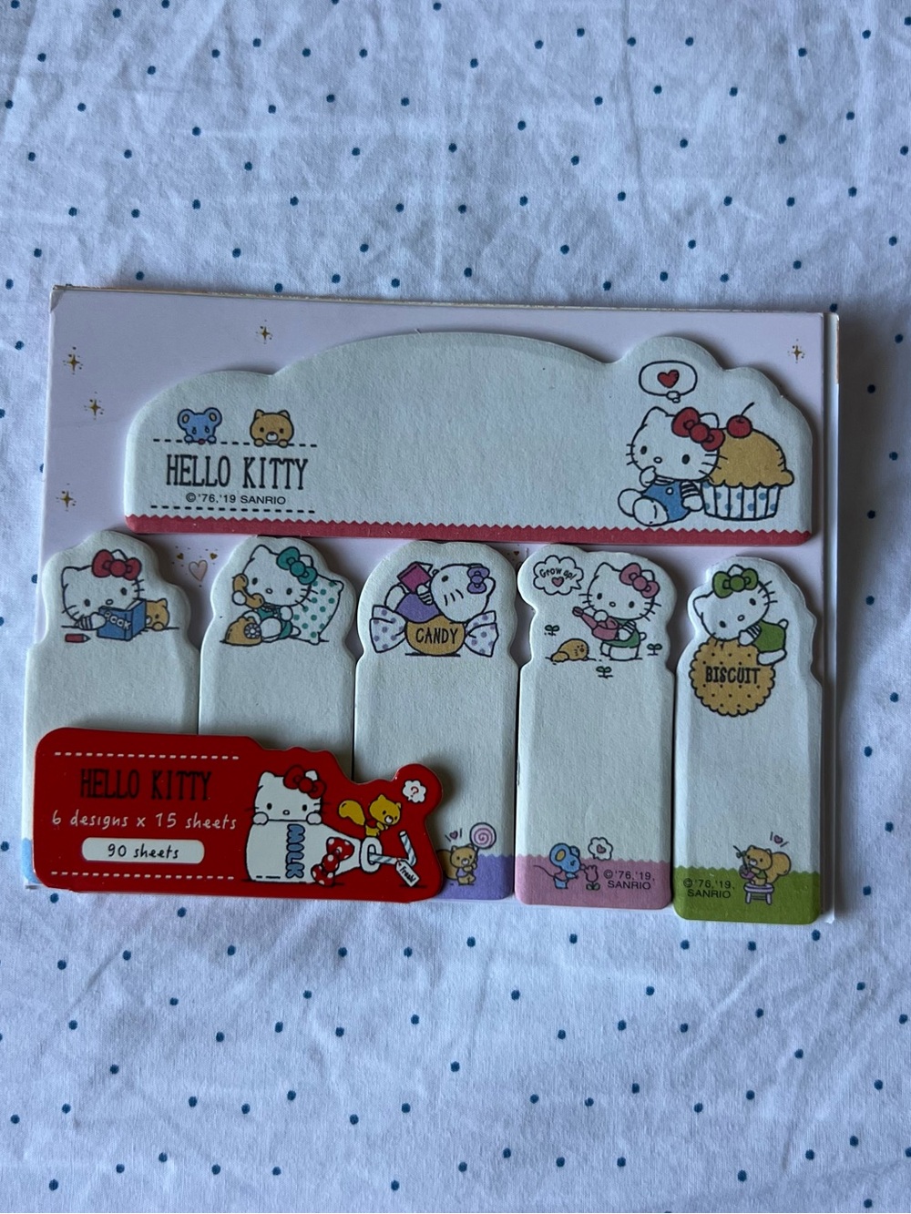 Sanrio Hello Kitty White Sticky Tabs with Pastel Accents